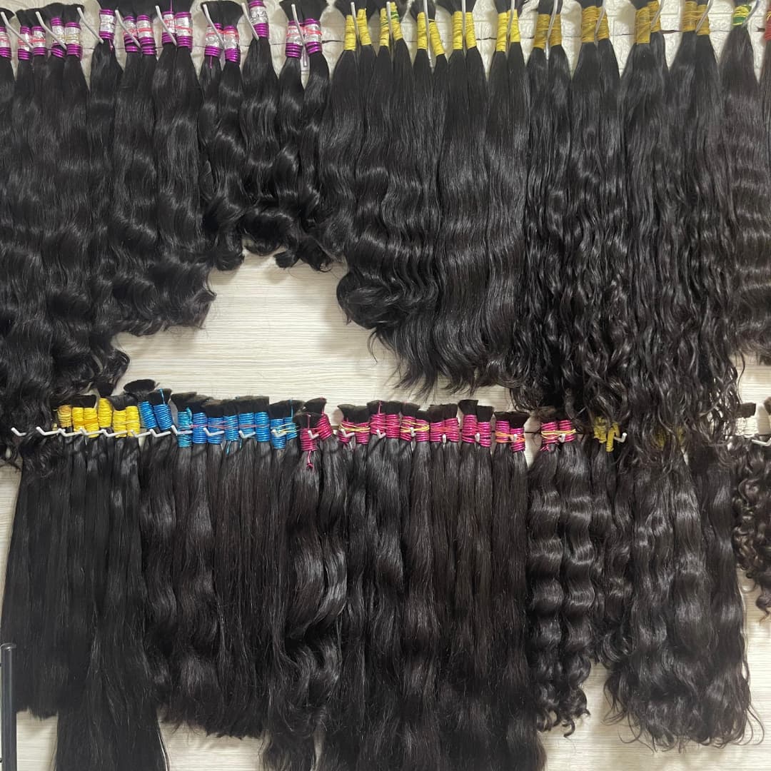 Water Wave Bulk Human Hair For Braiding - Super French Bulk Echthaar zum Flechten,
