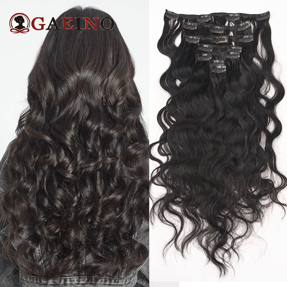 Seamless Clip In Hair Extensions Human Hair - 12A Natürliche Welle Clip Ins Haar
