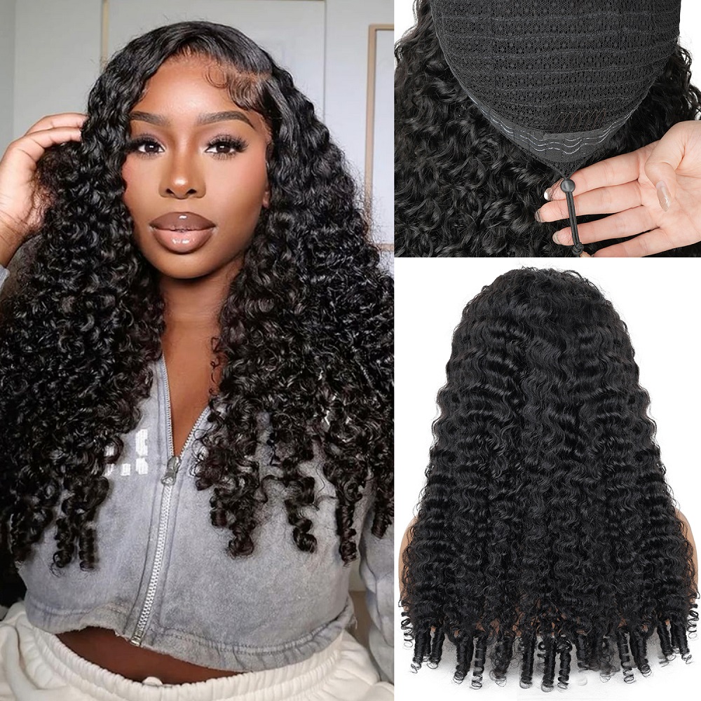 Human Hair Wigs - Naturfarbene burmesische Lockenperücken aus Echthaar für