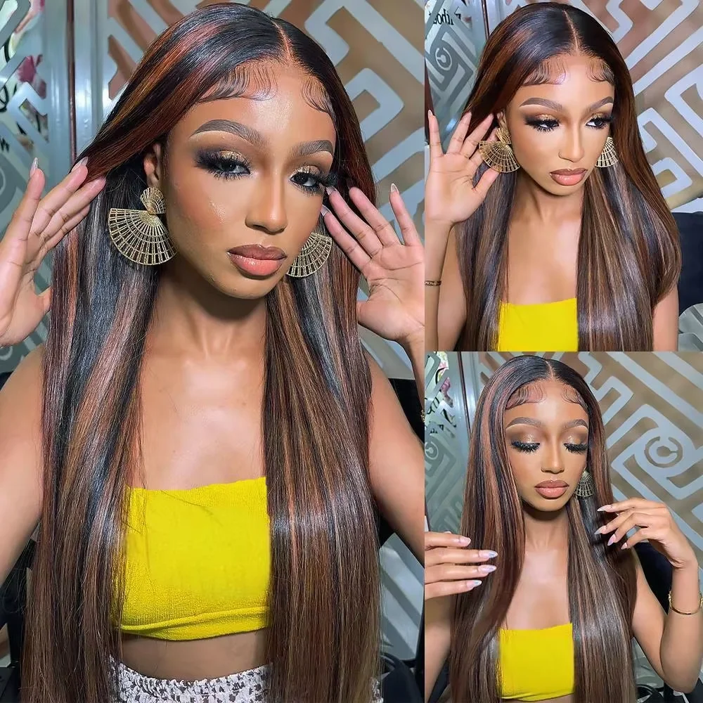 Lace Front Wigs - 200 Dichte FB/30 Highlight Farbige Transparente