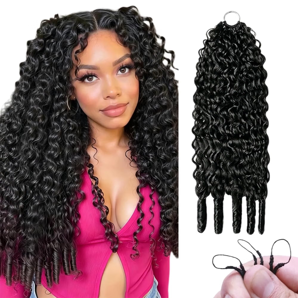 Hair Bundles - Burmesisches lockiges Echthaar mit Wunderknoten, 14-26