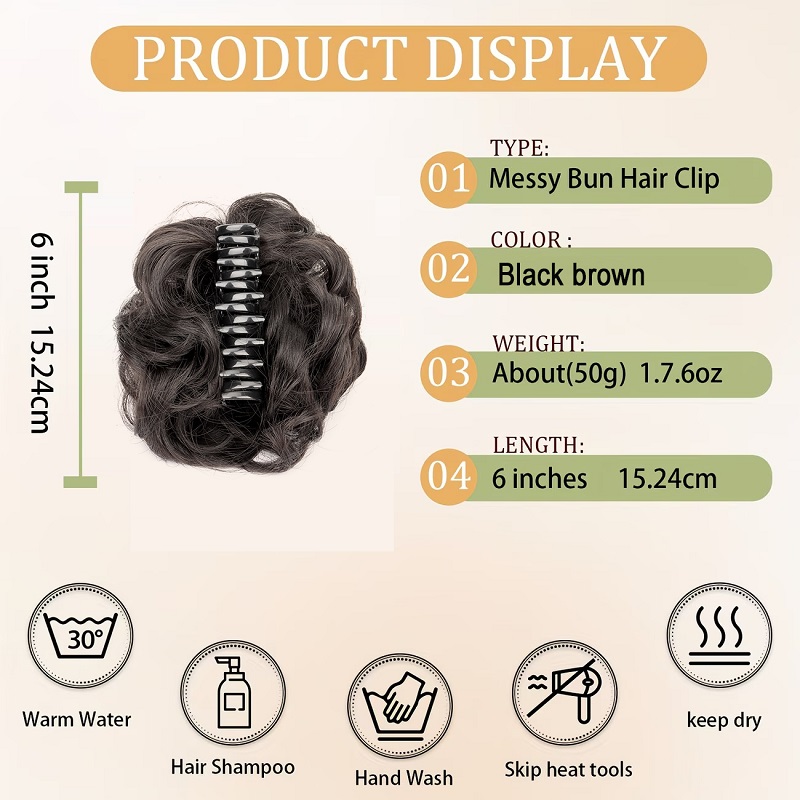 Synthetischer Messy Bun Haargu – Claw Clip Messy Bun Hair Piece Bewertung und Preis
