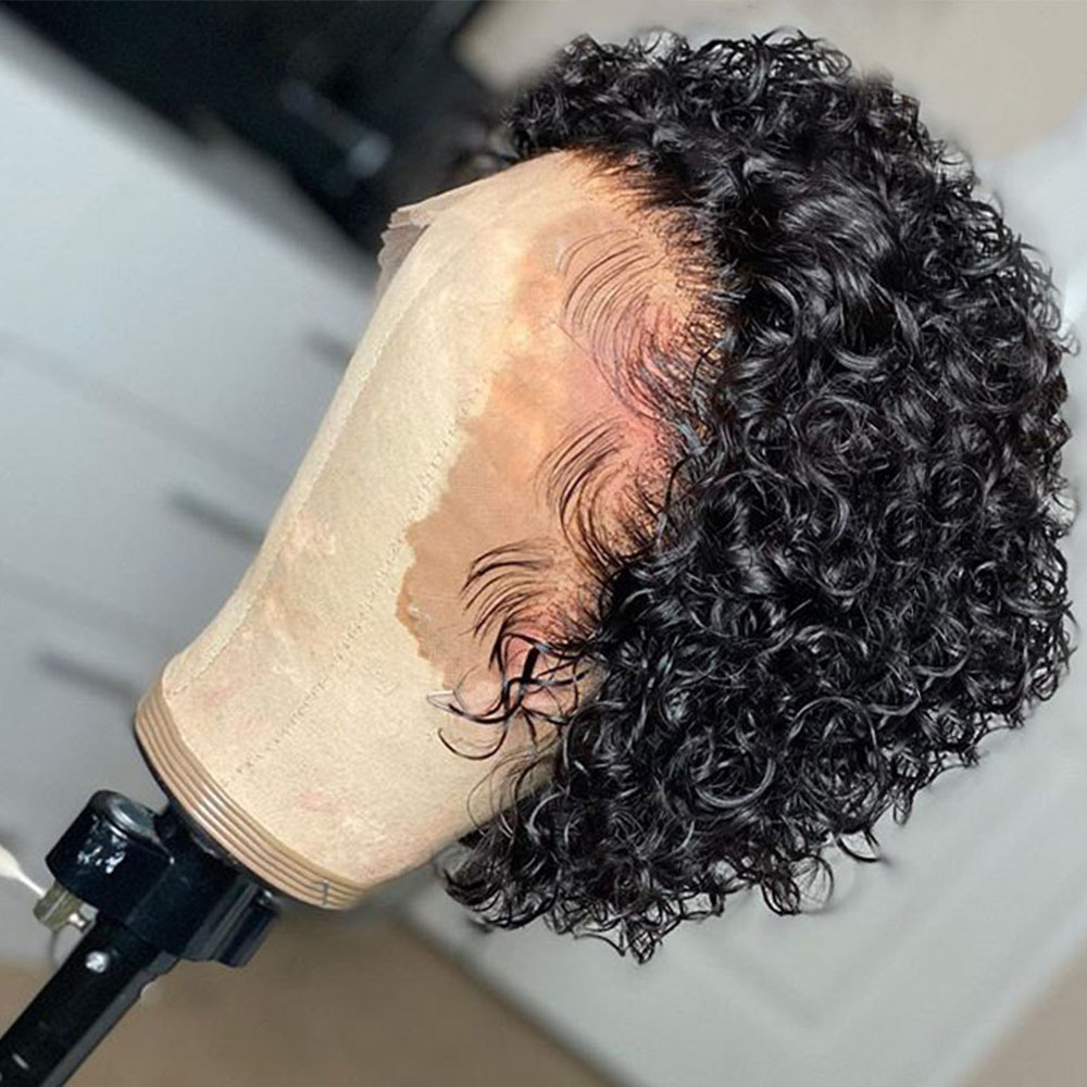 Lockige Pixie-Schnitt-Perücke, – Short Pixie Cut Wig Human Hair Cheap Bewertung und Preis
