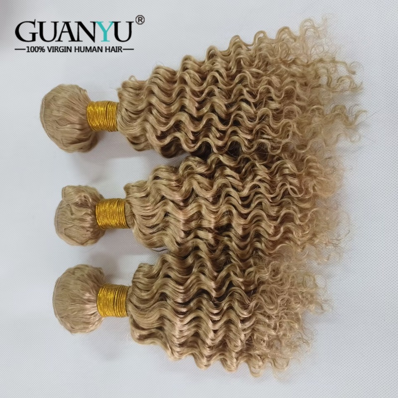 # 27 honigblonde, tief gewellt – Deep Wave 3 Bundles With Closure Bewertung und Preis