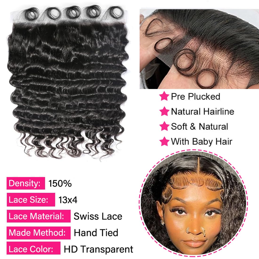 Deep Wave Bundles mit Frontal  – Deep Wave 3 Bundles With Closure Bewertung und Preis