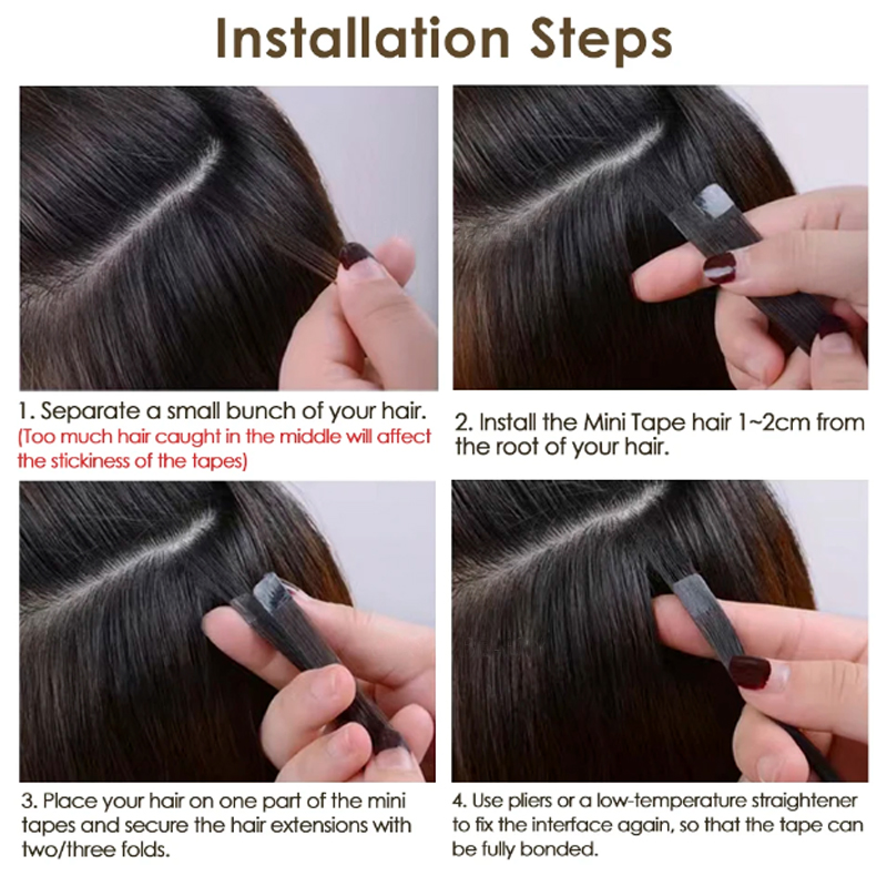 Mini-Band-Haarverlängerungen,  – Invisible Tape In Extensions Real Hair Bewertung und Preis