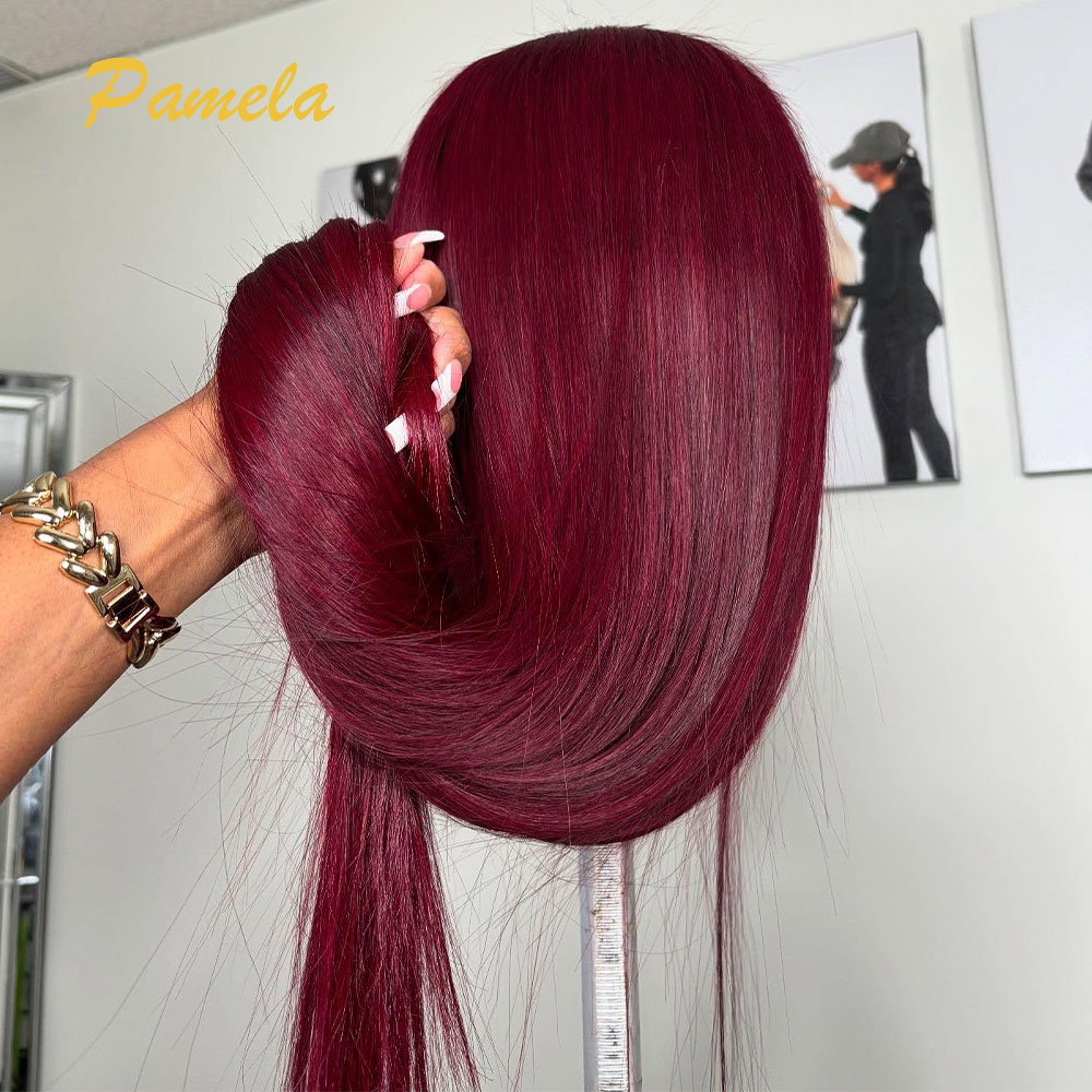 Super doppelt gezogene burgund – Human Hair Wigs Bewertung und Preis
