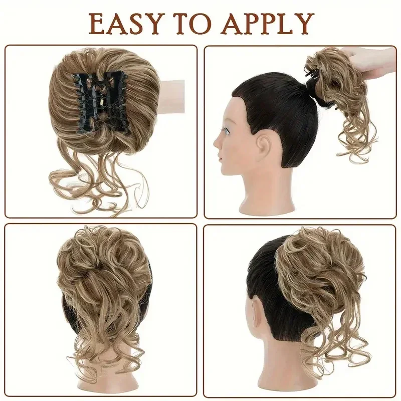 Unordentlicher Haarknoten, Haa – Claw Clip Messy Bun Hair Piece Bewertung und Preis