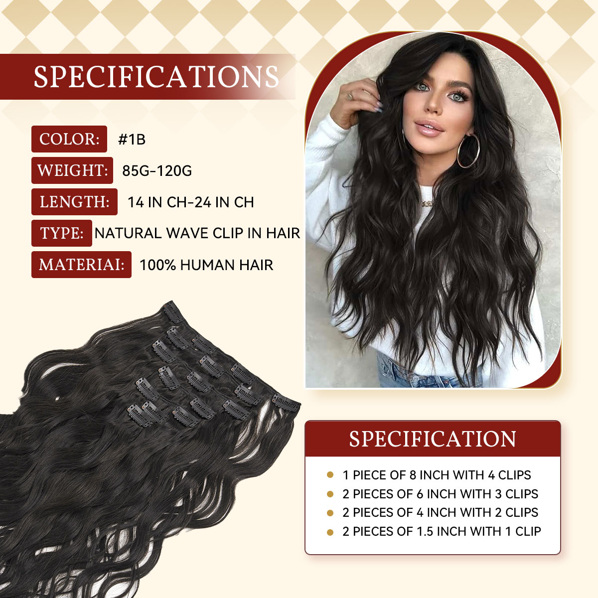 12A Natürliche Welle Clip Ins  – Seamless Clip In Hair Extensions Human Hair Bewertung und Preis