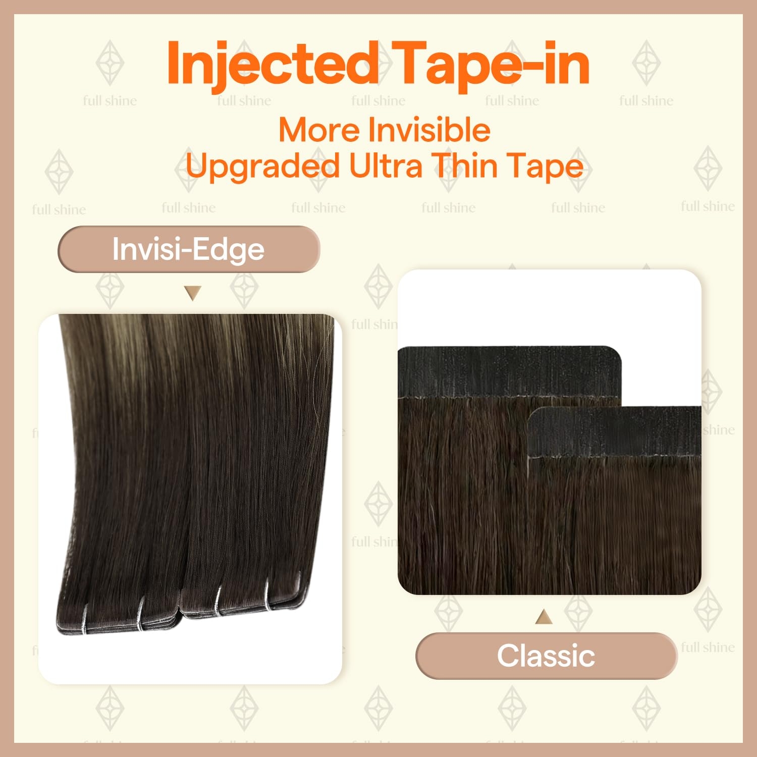 Full Shine Virgin Injection Ta – Invisible Tape In Extensions Real Hair Bewertung und Preis