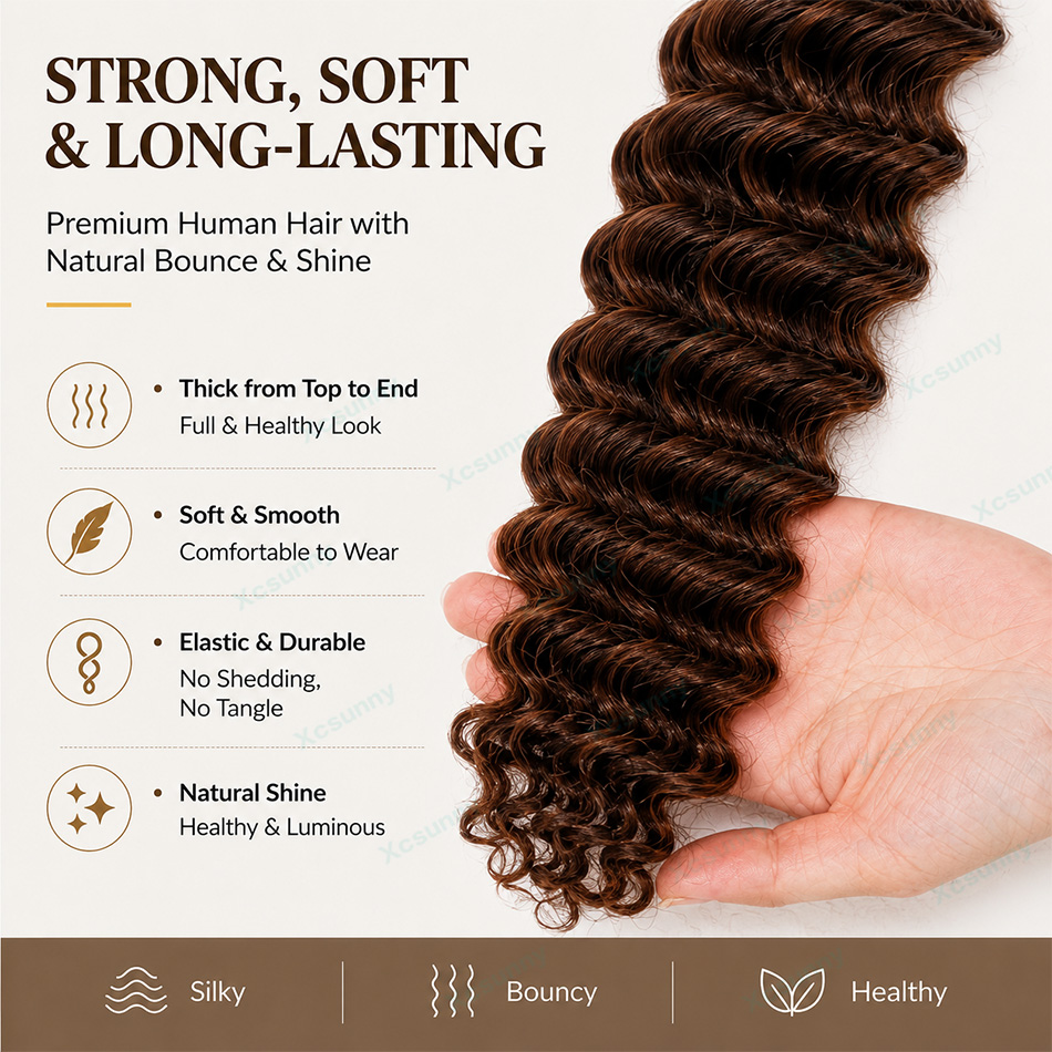 Farbe # 4/30 Boho Braids Echth – Water Wave Bulk Human Hair For Braiding Bewertung und Preis