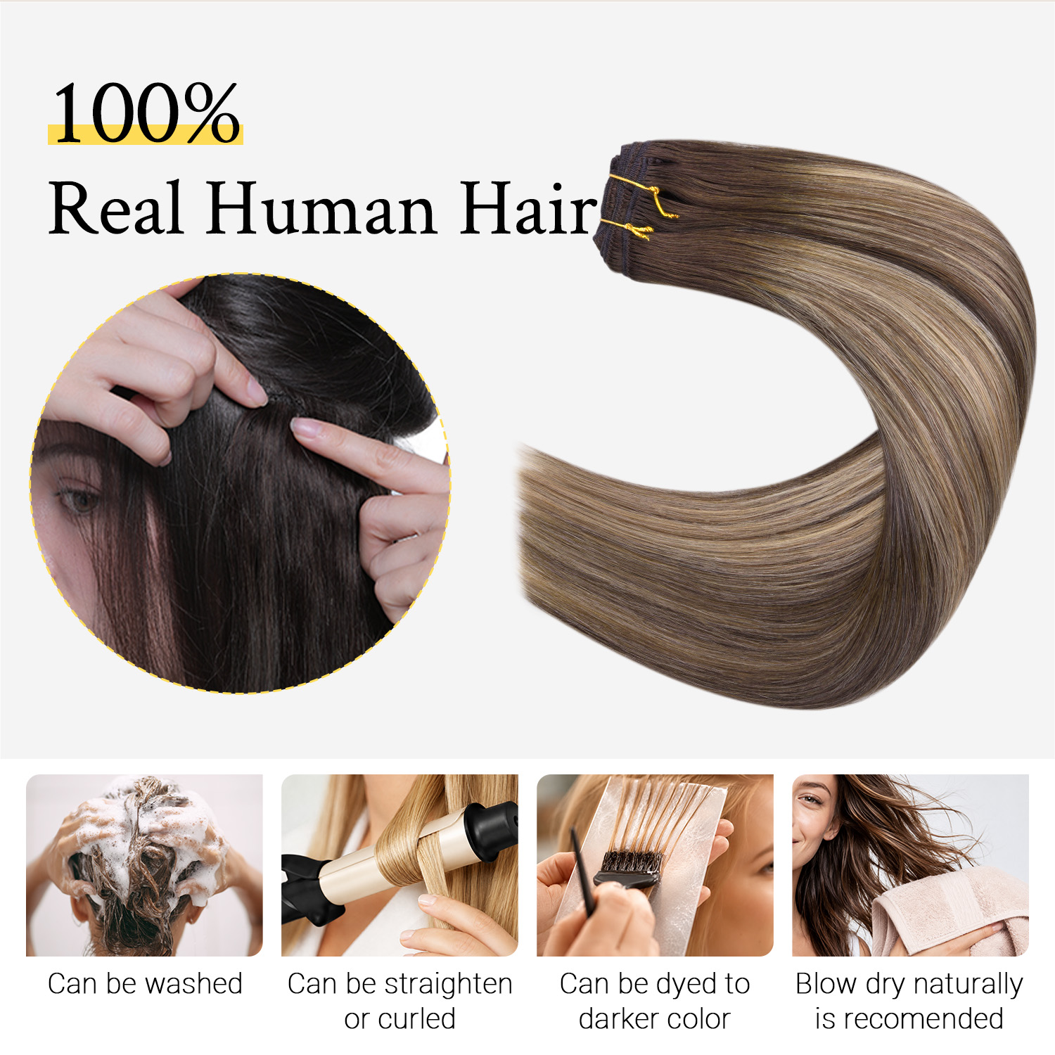 Sunmofavo Clip-In-Haarverlänge – Seamless Clip In Hair Extensions Human Hair Bewertung und Preis