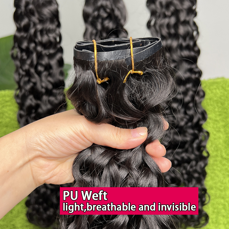 Wasserwellen-Clip-in-Haarverlä – Seamless Clip In Hair Extensions Human Hair Bewertung und Preis