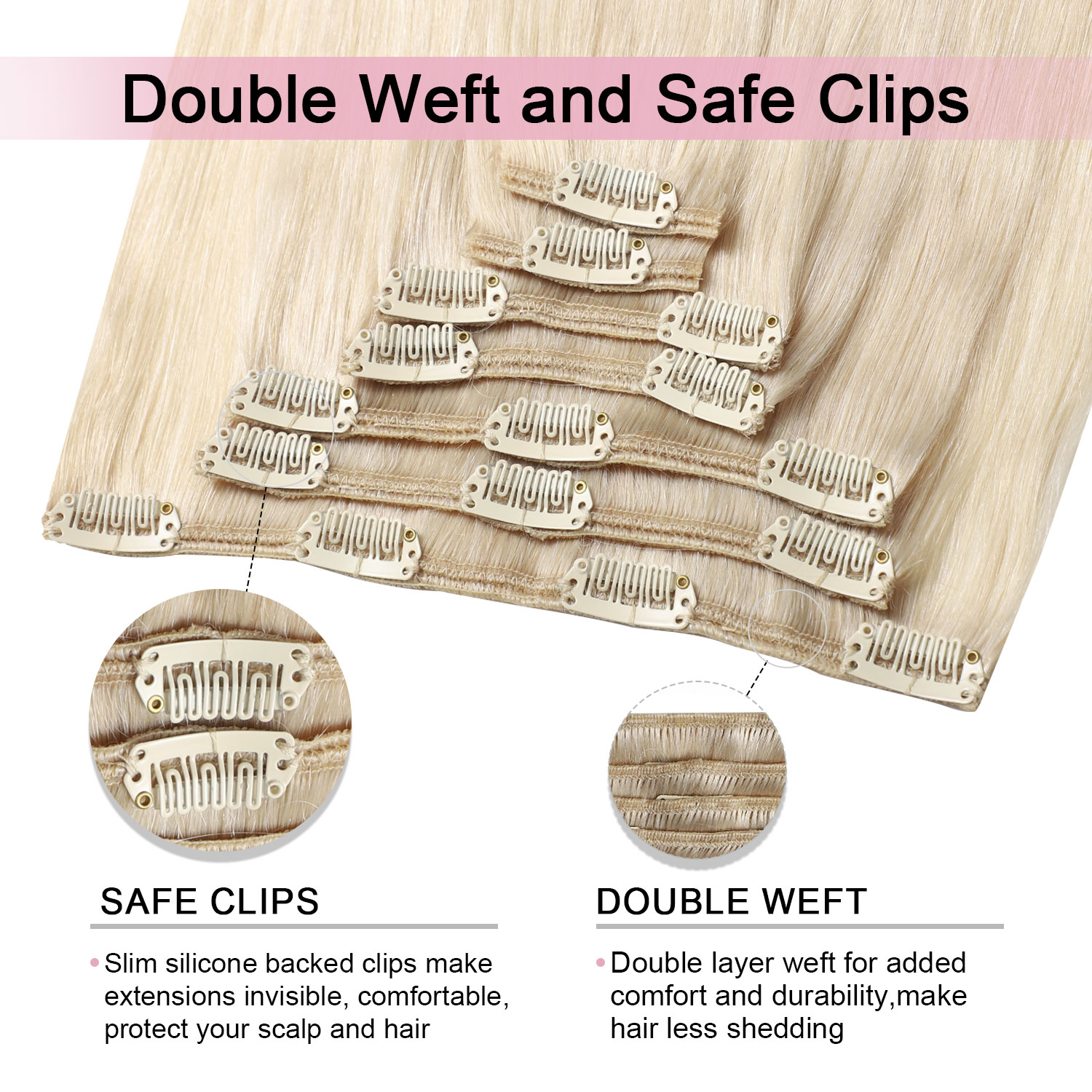Clip-in Extensions aus Echthaa – Seamless Clip In Hair Extensions Human Hair Bewertung und Preis