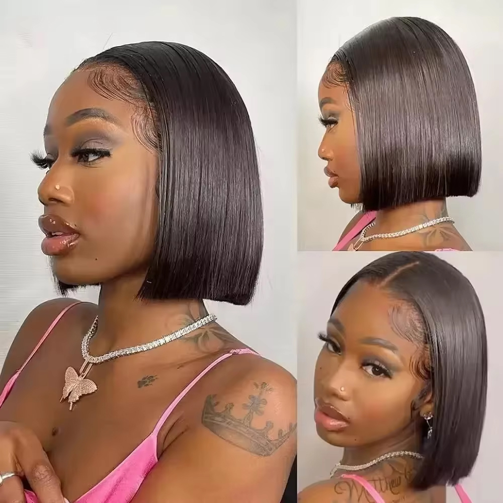 250 Dichte, glattes, 13x4 Lace – Pre Parted 13X4 Lace Front Bob Wig Bewertung und Preis